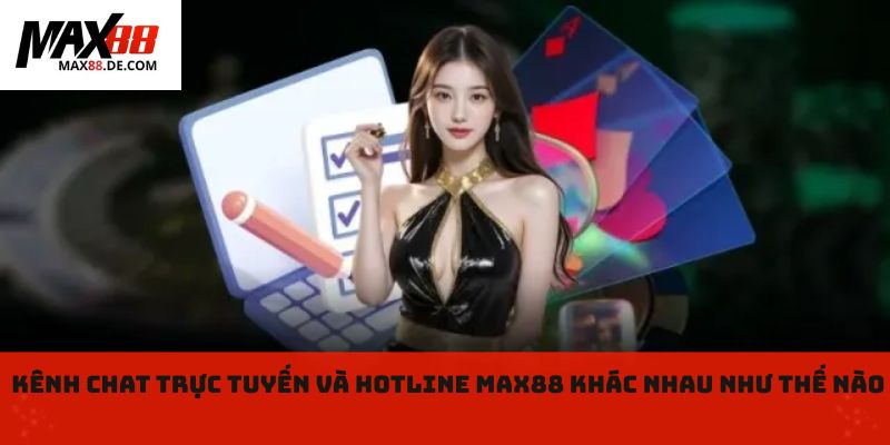 Kênh Chat trực tuyến và Hotline Max88 khác nhau như thế nào 